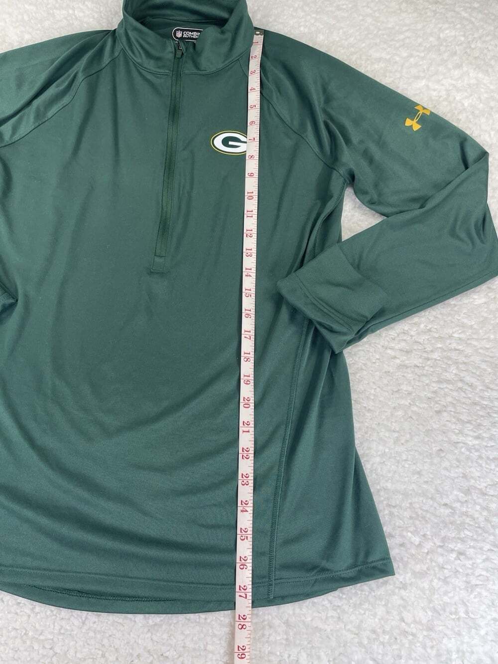 Green Bay Packers Under Armour Womens L Combine Authentic 1/4 Zip Cheeseheads - Picture 12 of 16